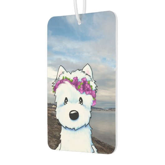 Beach Blossom Westie Autolufterfrischer (Links)