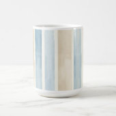 Beach Blue Cream Stripes Kaffeetasse (Mittel)