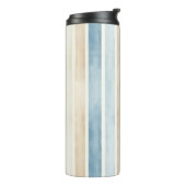 Beach Blue Cream Stripes Thermosbecher (Nach links gedreht)