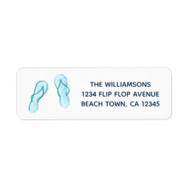 Beach Blue Flip Flops