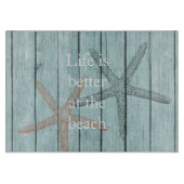 Beach Blue Imitats Wood Starfish Schneidebrett (Vorderseite)