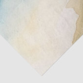 Beach Blue Ocean Sand Wedding Seidenpapier (Detail)