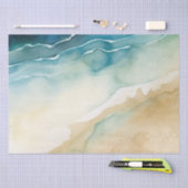 Beach Blue Ocean Sand Wedding Seidenpapier (Handwerk)