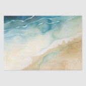 Beach Blue Ocean Sand Wedding Seidenpapier (Vorderseite)