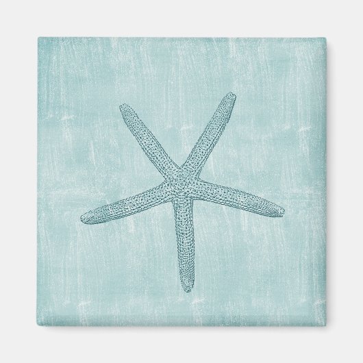 Beach Blue Ocean Starfish Magnet (Vorne)
