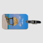 Beach Blue Ocean Tropical Caribbean Island Foto Gepäckanhänger (Vorderseite (Horizontal))