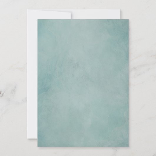 Beach Blue Ocean Waves Hochzeit Einladung (Rückseite)