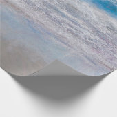 Beach Blue Ocean Waves Tropical Coastal Art Geschenkpapier (Ecke)