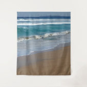 Beach Blue Ocean Waves Wandteppich (Vorderseite)