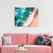 Beach Blue Ocean Welle Küste Leinwanddruck (Insitu (Wohnzimmer))