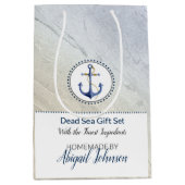 Beach Blue & Sand Nautical Gift Set Packaging Mittlere Geschenktüte (Vorderseite)