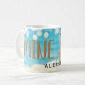 Beach Blue Seagull Personalisiert Kaffeetasse (Vorderseite Links)