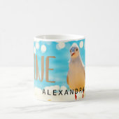Beach Blue Seagull Personalisiert Kaffeetasse (Mittel)