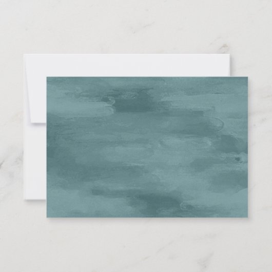 Beach Blue Seashells Meal Choice Wedding RSVP (Rückseite)