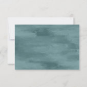 Beach Blue Seashells Watercolor Wedding RSVP Karte (Rückseite)