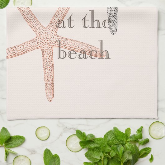 Beach Blue Starfish Geschirrtuch (Gefaltet)