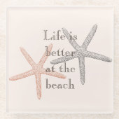 Beach Blue Starfish Glasuntersetzer (Vorderseite)