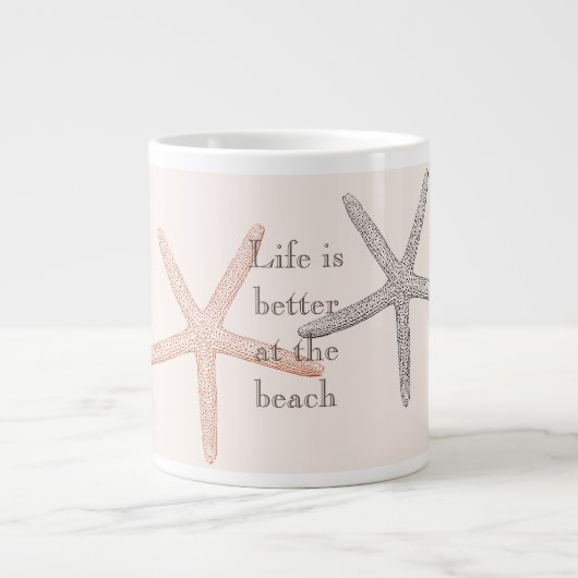 Beach Blue Starfish Jumbo-Tasse (Vorderseite)