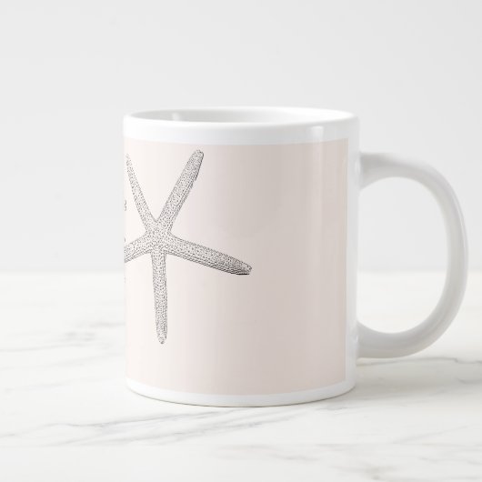 Beach Blue Starfish Jumbo-Tasse (Rechts)