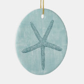 Beach Blue Starfish Keramikornament (Rechts)