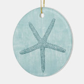 Beach Blue Starfish Keramikornament (Links)