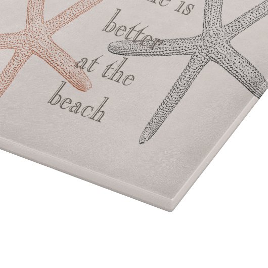 Beach Blue Starfish Schneidebrett (Ecke)