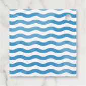 Beach Blue Watercolor Hochzeitsgeschenk Geschenkanhänger (Rückseite)