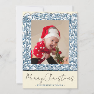 Beach Blue Wave Frame 1 Foto Weihnachten