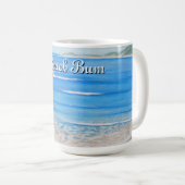Beach Blue Waves Acrylic Painting Coffee Tasse (VorderseiteRechts)