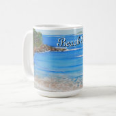 Beach Blue Waves Acrylic Painting Coffee Tasse (Vorderseite Links)