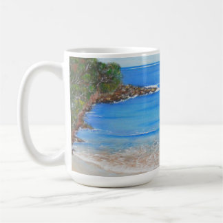 Beach Blue Waves Australisches Acrylmalerei Kaffeetasse