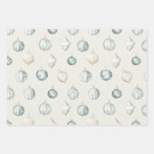 Beach Blue White Christmas Tree Ornaments Geschenkpapier Set (Vorderseite 3)