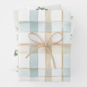 Beach Blue White Christmas Tree Ornaments Geschenkpapier Set (Beispiel)