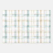 Beach Blue White Cream Plaid Christmas Ornaments Geschenkpapier Set (Vorderseite 3)