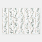 Beach Blue White Cream Plaid Christmas Ornaments Geschenkpapier Set (Vorderseite 2)