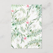 Beach Blume Hochzeitsinformationen Gästekarte Begleitkarte (Rückseite)