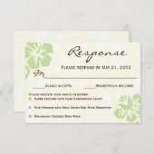 Beach Blume UAWG - Green RSVP Karte (Vorne/Hinten)