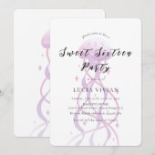 Beach Blush Pink 16 . Geburtstag Party Einladung (Vorne/Hinten)