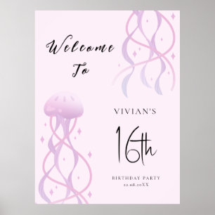 Beach Blush Pink 16 . Geburtstag Party Einladung Poster