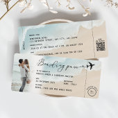 Beach Boarding Pass Hochzeit in Urlaubsort QR-Code Einladung