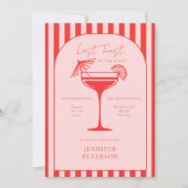 Beach Boho Rosa Junggeselinnen-Abschied Itinerary Einladung (Vorderseite)