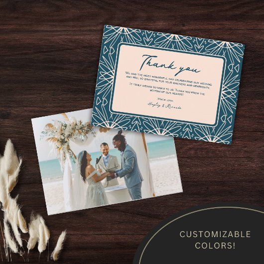 Beach Boho Trendy Wedding danke Ihnen Karten