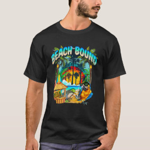 Beach Bound Fun Summer Tiki Hut und Parrot Surfing T-Shirt
