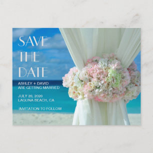 Beach Bouquet Save the Date Postcard Postkarte