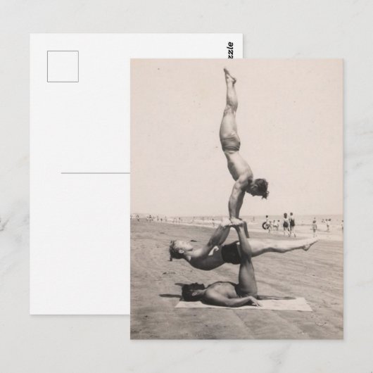 Beach Boy Balance Postkarte (Vorne/Hinten)