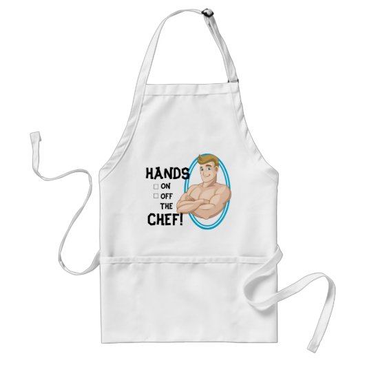 Beach Boy Surfer Dude Cartoon Muscle Guy Chef Cook Schürze (Vorne)