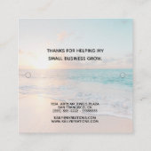 Beach Bracelet Display Juwelierhalter Quadratische Visitenkarte (Rückseite)