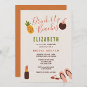 Beach Brautparty Brunch Einladung (Vorne/Hinten)