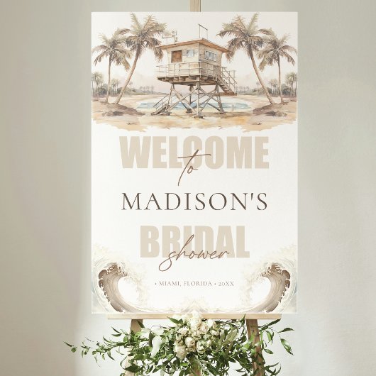 Beach Brautparty Custom Welcome Sign Poster