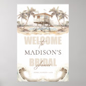 Beach Brautparty Custom Welcome Sign Poster (Vorne)